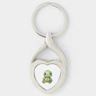 Cartoon turtle illustration key ring