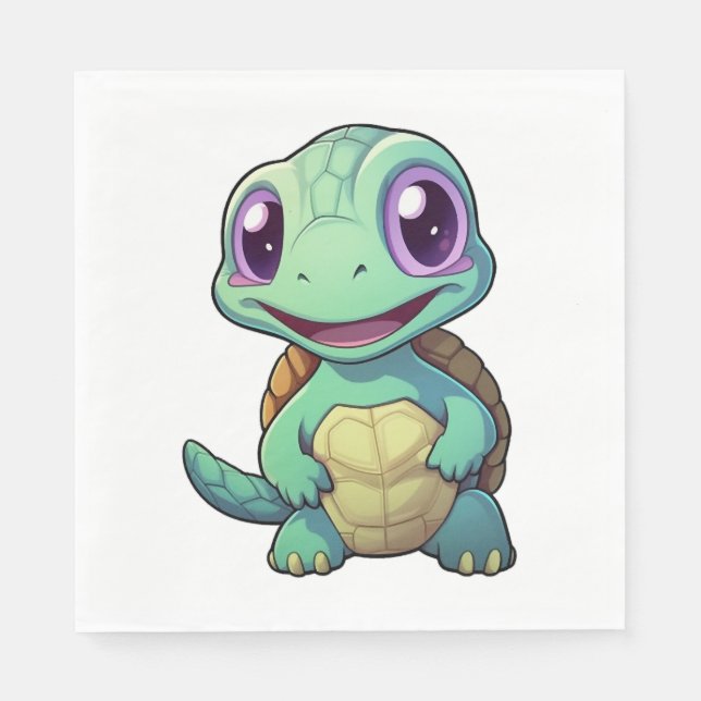 Cartoon turtle illustration       napkin (Front)