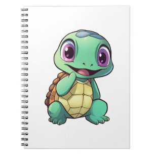 Cartoon turtle illustration notebook