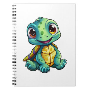 Cartoon turtle illustration notebook