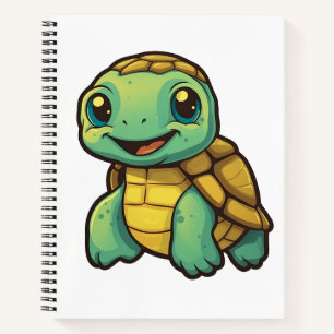 Cartoon turtle illustration notebook