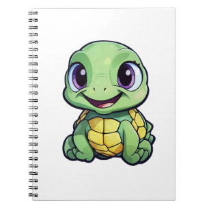 Cartoon turtle illustration notebook