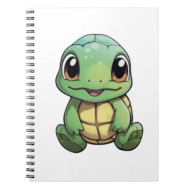 Cartoon turtle illustration notebook (Front)