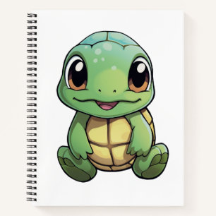 Cartoon turtle illustration notebook