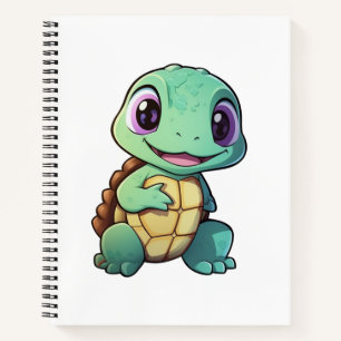 Cartoon turtle illustration notebook