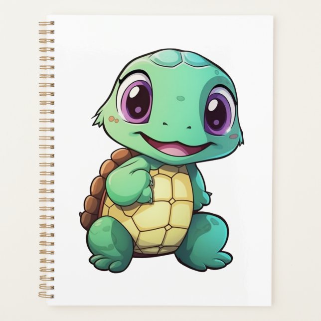 Cartoon turtle illustration planner (Front)