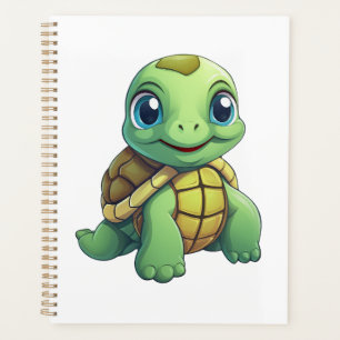 Cartoon turtle illustration planner