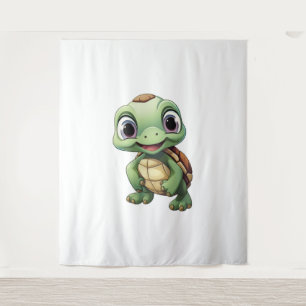 Cartoon turtle illustration  tapestry