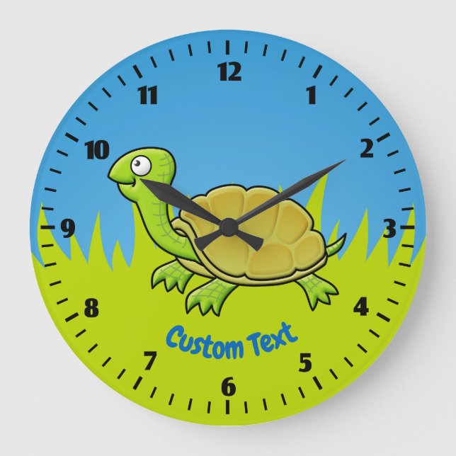 Cartoon Turtle Large Clock (Front)