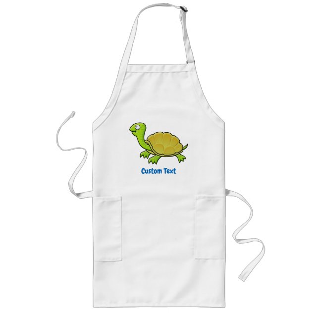 Cartoon Turtle Long Apron (Front)