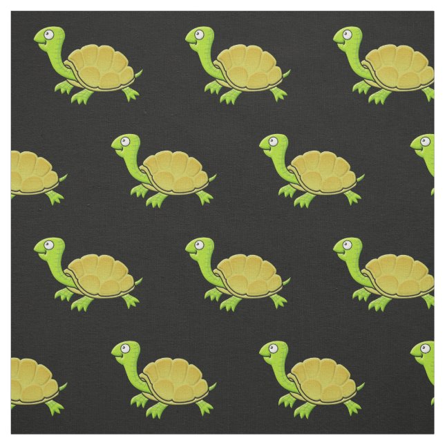 Cartoon Turtle Pattern Fabric (Swatch)