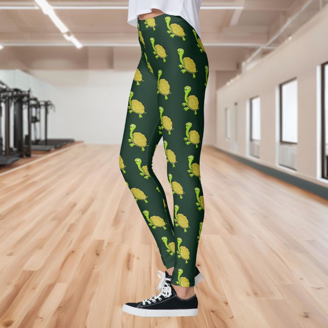 Cartoon Turtle Pattern Leggings (Creator Uploaded)