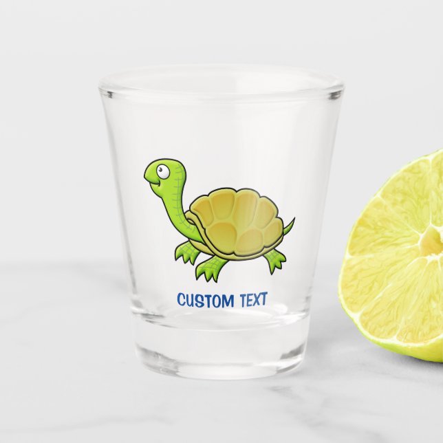 Cartoon Turtle Shot Glass (Front)