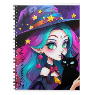 Cartoon Twilight Witch  Notebook