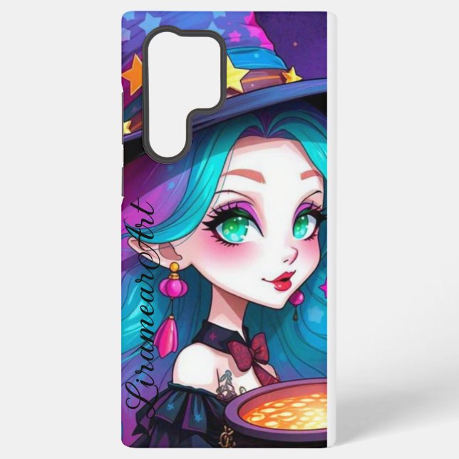 Cartoon Twilight Witch Samsung Galaxy S22 Ultra Case (Back)