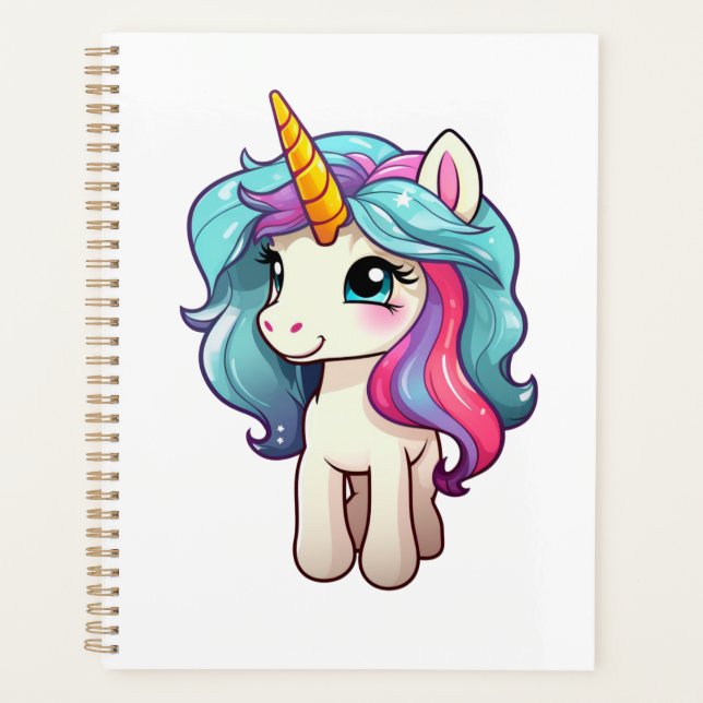 Cartoon unicorn illustration planner (Front)