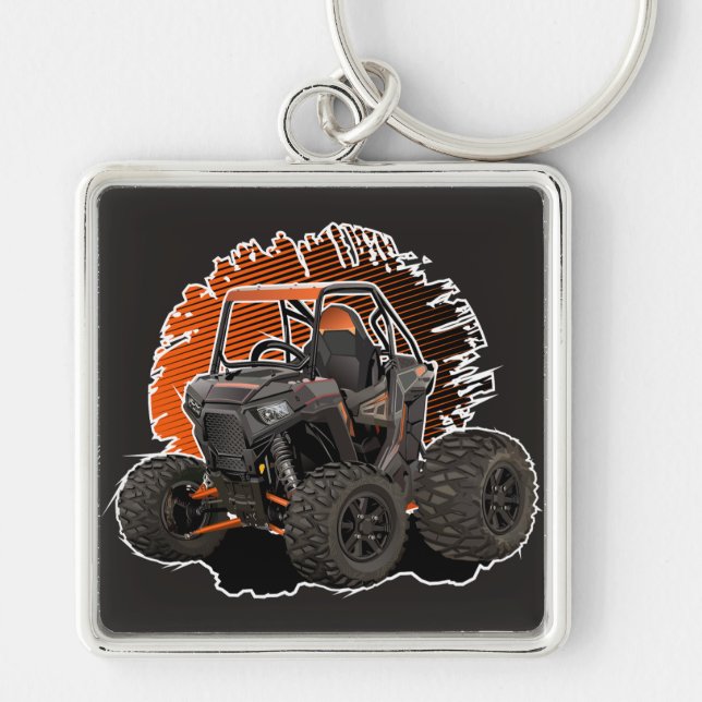 Cartoon UTV off-road vehicle Key Ring (Front)