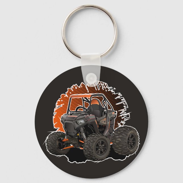 Cartoon UTV off-road vehicle Key Ring (Front)