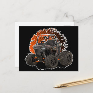 Cartoon UTV off-road vehicle Postcard