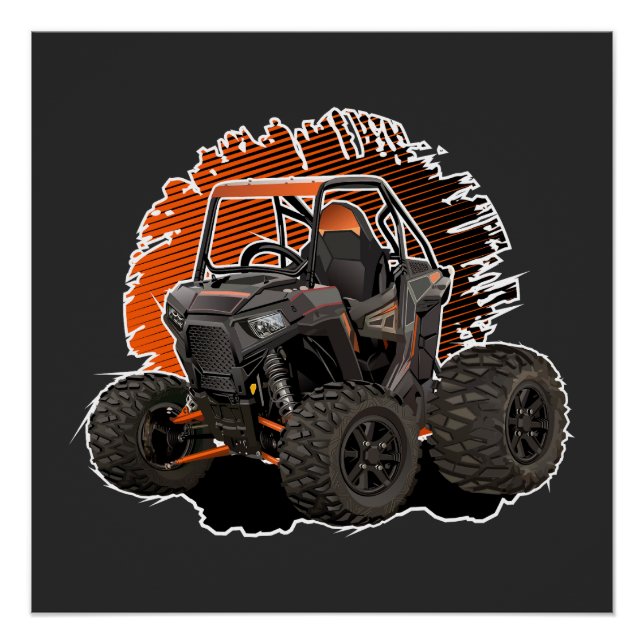 Cartoon UTV off-road vehicle Poster (Front)