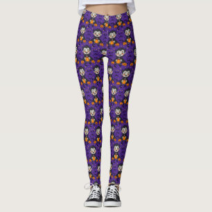 Cartoon Vampire Halloween – Pumpkins, Bat Leggings