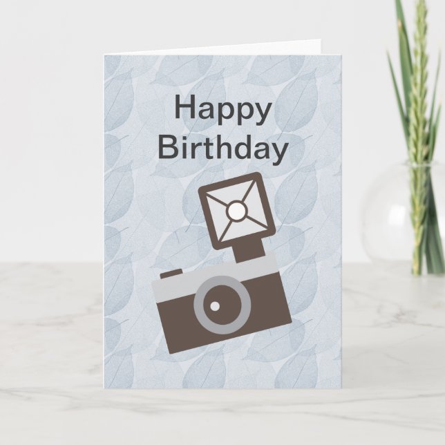 Cartoon Vintage Camera Birthday Card (Front)
