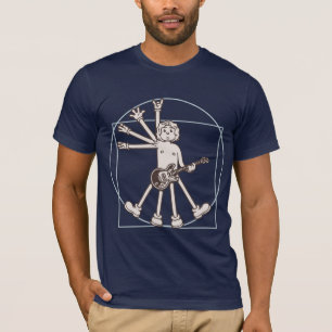 Cartoon Vitruvian Rocker T-Shirt