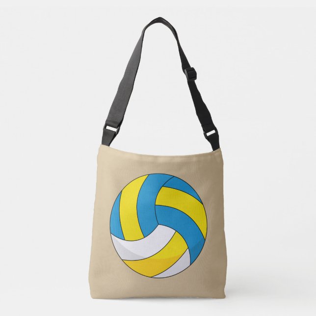 Cartoon Volleyball Ball Crossbody Bag (Front)