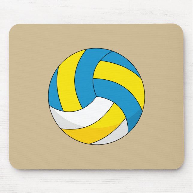 Cartoon Volleyball Ball Mouse Pad (Front)