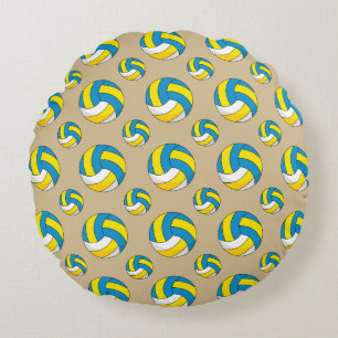 Cartoon Volleyball Ball Round Cushion