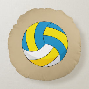 Cartoon Volleyball Ball Round Cushion