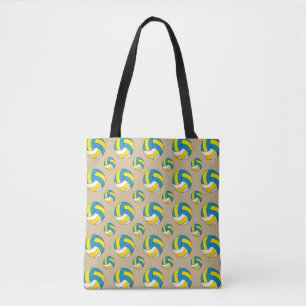 Cartoon Volleyball Ball Tote Bag