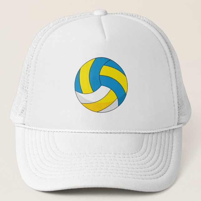 Cartoon Volleyball Ball Trucker Hat (Front)