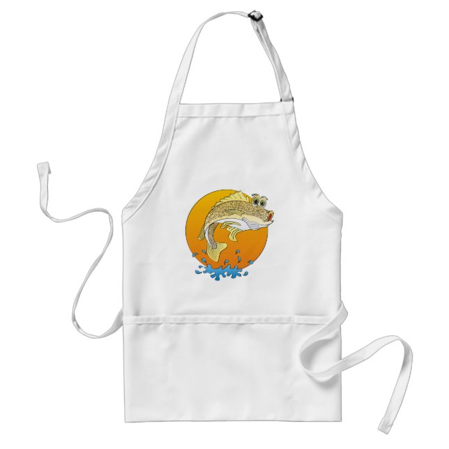 Cartoon Walleye Standard Apron (Front)