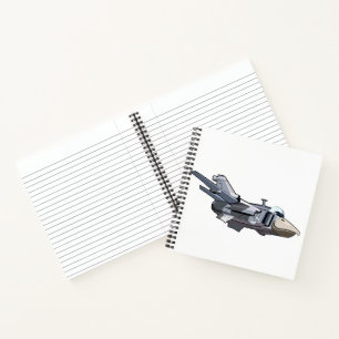 Cartoon warbird plane notebook