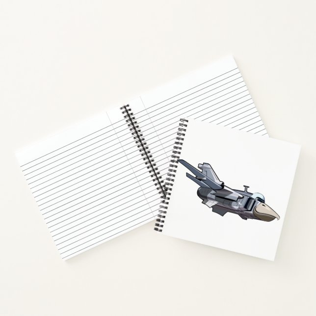 Cartoon warbird plane notebook (Inside)