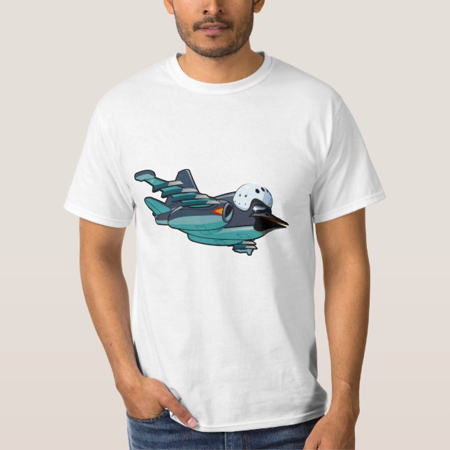 Cartoon warbird plane T-Shirt (Front)