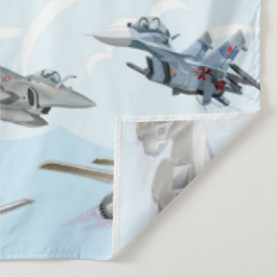 Cartoon warplanes pattern fabric tapestry