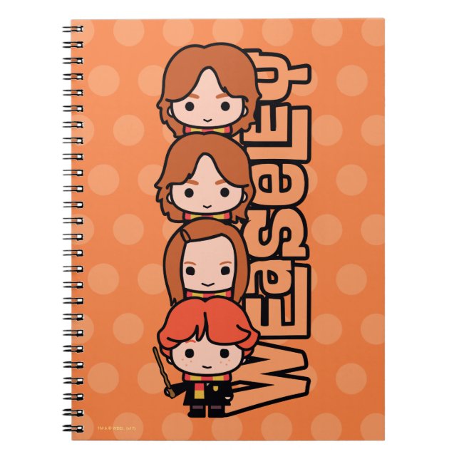Cartoon Weasley Siblilings Graphic Notebook (Front)