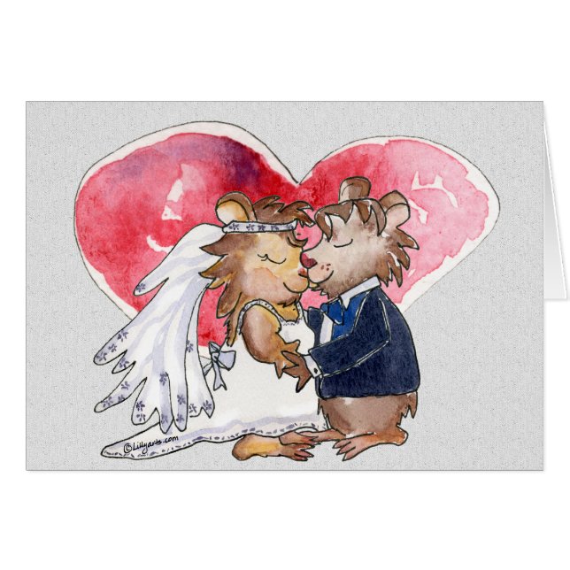 Cartoon Wedding Dance Couple (Front Horizontal)