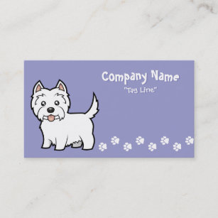 Cartoon West Highland White Terrier Business Card