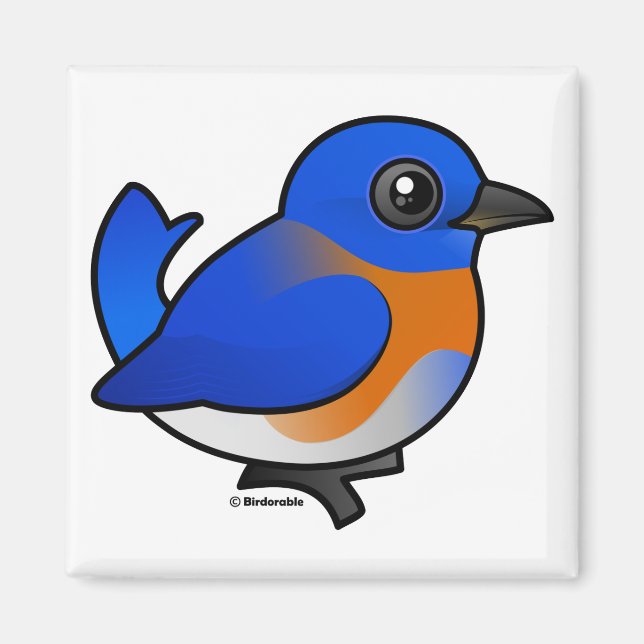 Cartoon Western Bluebird Magnet (Front)