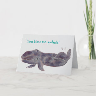Cartoon Whale Baby Thank You Card