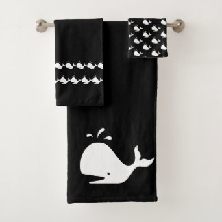 Cartoon Whale Bath Towel Set