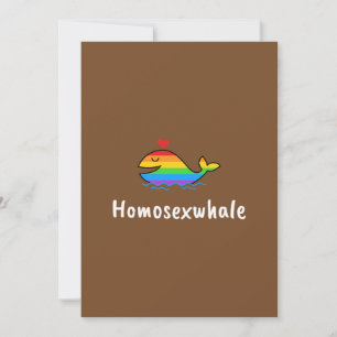 Cartoon Whale Pride Art Love & Unity Design Invitation