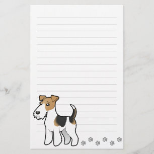 Cartoon Wire Fox Terrier Stationery