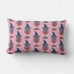 Cartoon Wizard Owl Pattern Lumbar Cushion