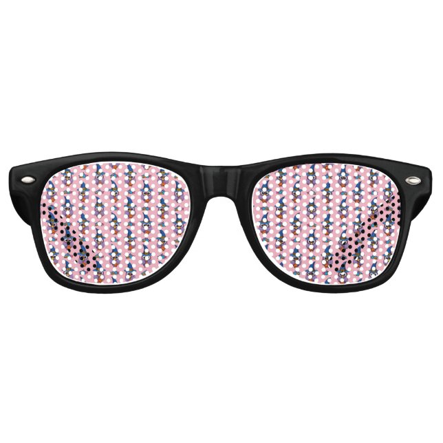 Cartoon Wizard Owl Pattern Retro Sunglasses (Front)