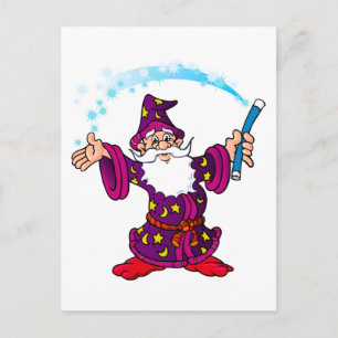 Cartoon Wizard Postcard