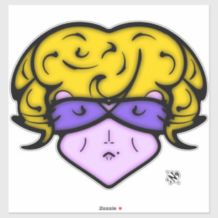 Cartoon woman with beauty mark and glasses v1